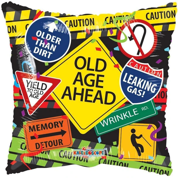 18"C Happy Birthday Over the Hill Signs