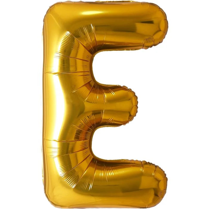 34" Gold Letter E Balloon
