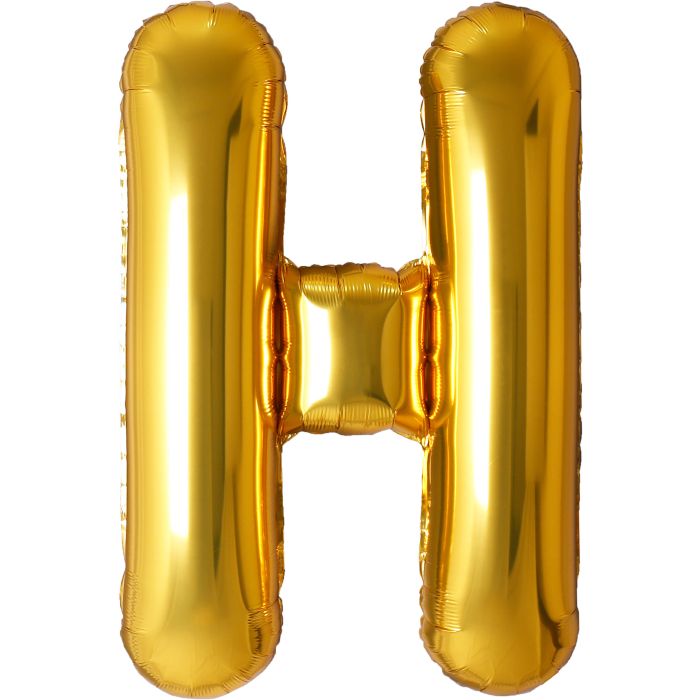 34" Gold Letter H Balloon