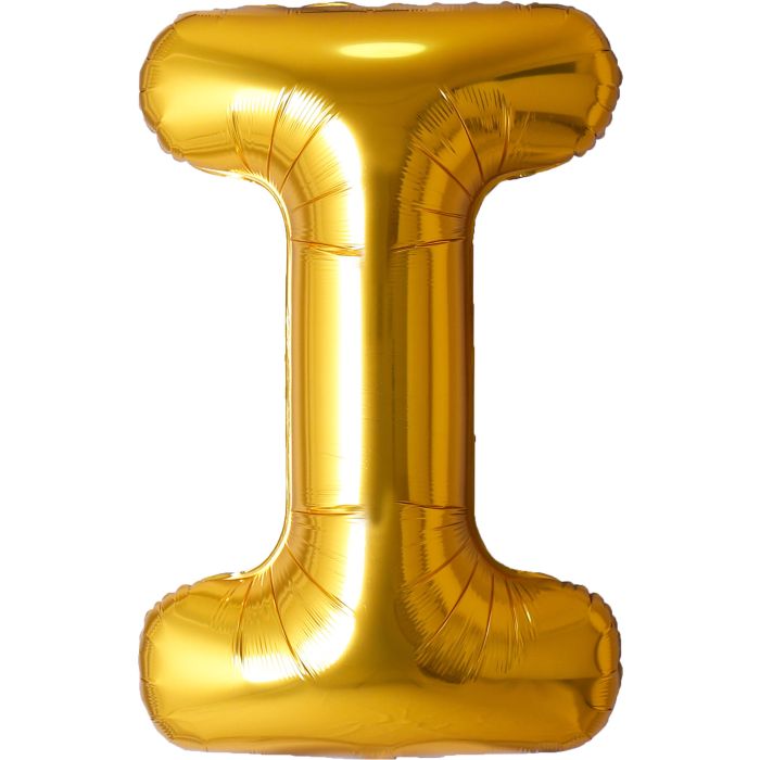 34" Gold Letter I Balloon