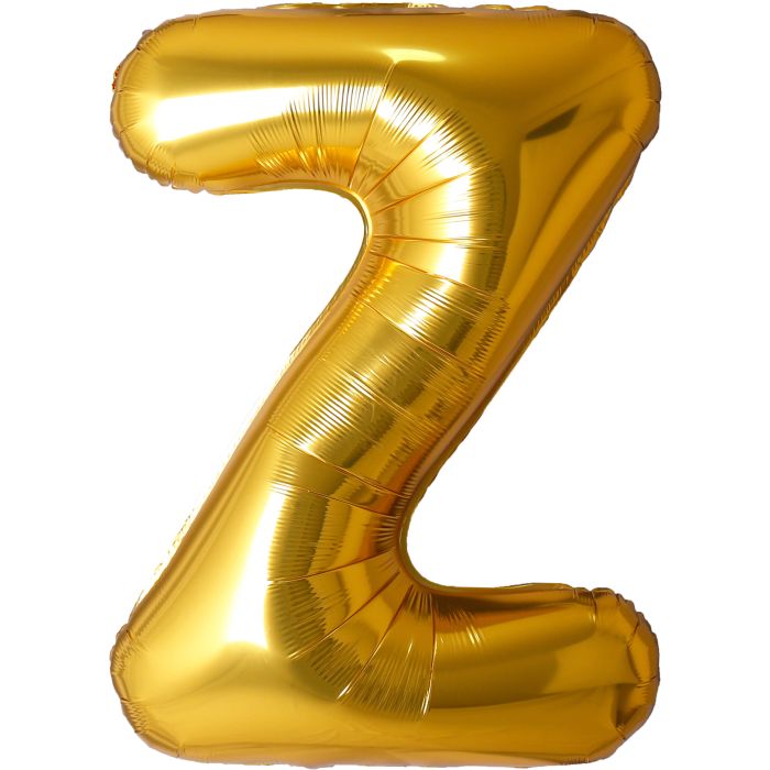 34" Gold Letter Z Balloon