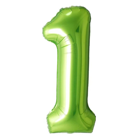 34" Green Number 1 Balloon