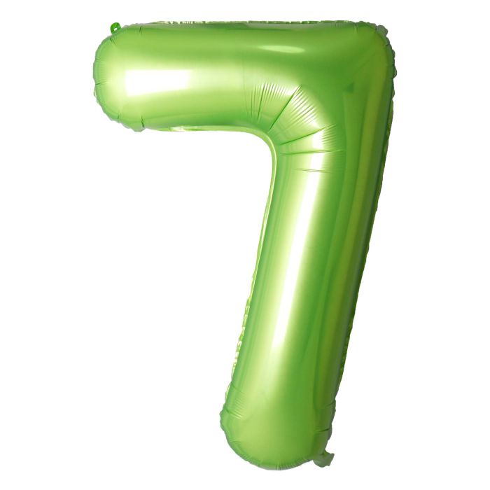 34" Green Number 7 Balloon