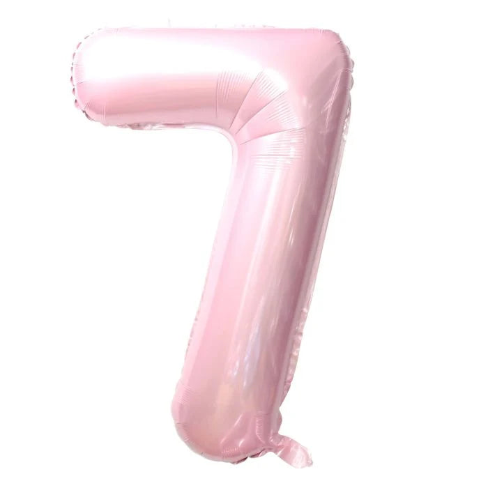 34" Baby Pink Number 7 Balloon