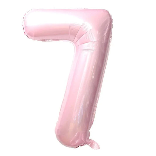 34" Baby Pink Number 7 Balloon