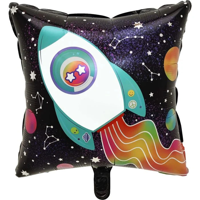 18" Rocket Ship and Astronaut in Space Balloon